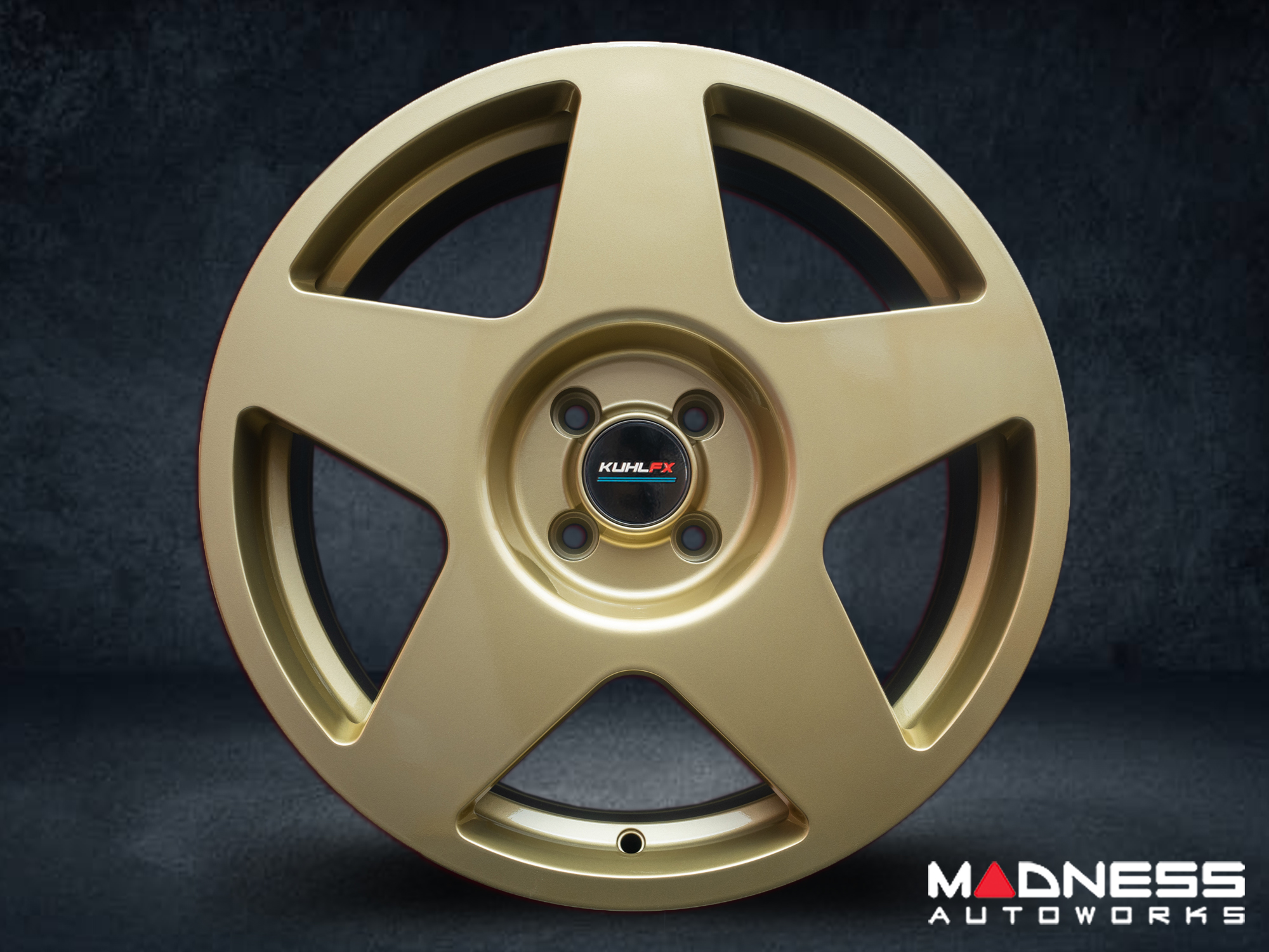 FIAT 500 Custom Wheels - KUHLFX - Pista - Gloss Gold - Single Wheel - 17"